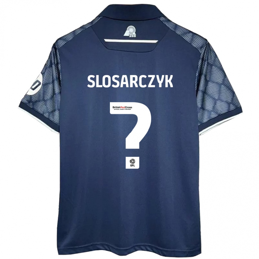 Vaikiškas Nikolas Slosarczyk #0 Juoda Išvykos Marškinėliai 2024/25 T-Shirt