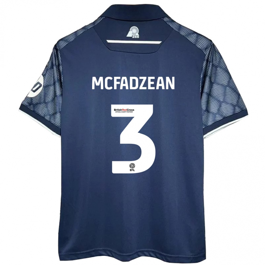 Vaikiškas Callum Mcfadzean #3 Juoda Išvykos Marškinėliai 2024/25 T-Shirt