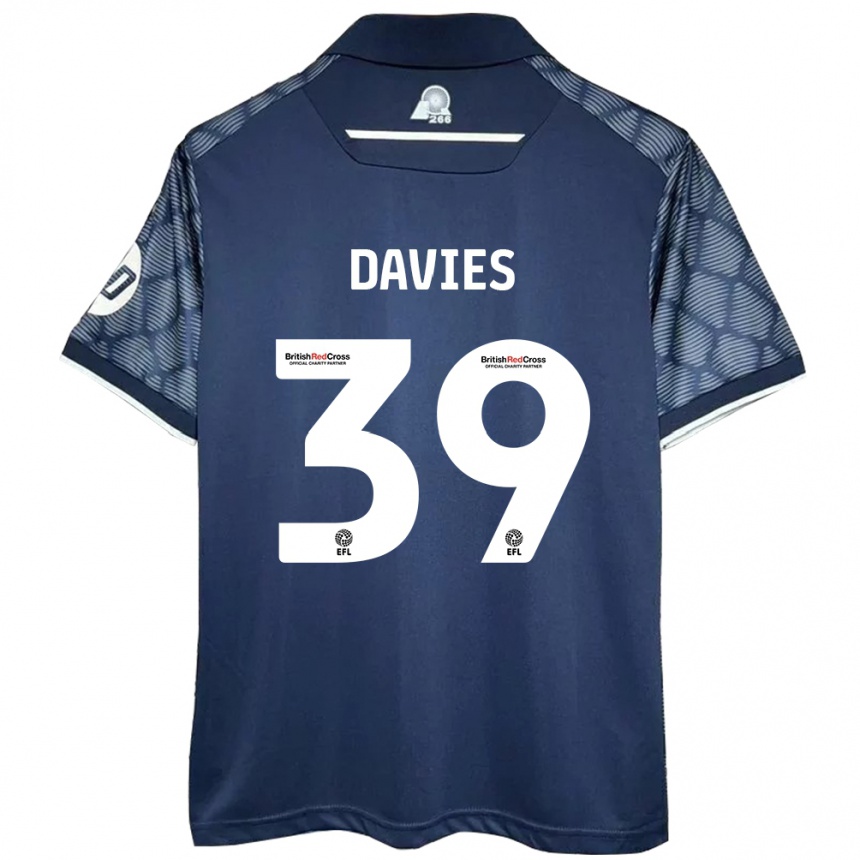 Vaikiškas Daniel Davies #39 Juoda Išvykos Marškinėliai 2024/25 T-Shirt