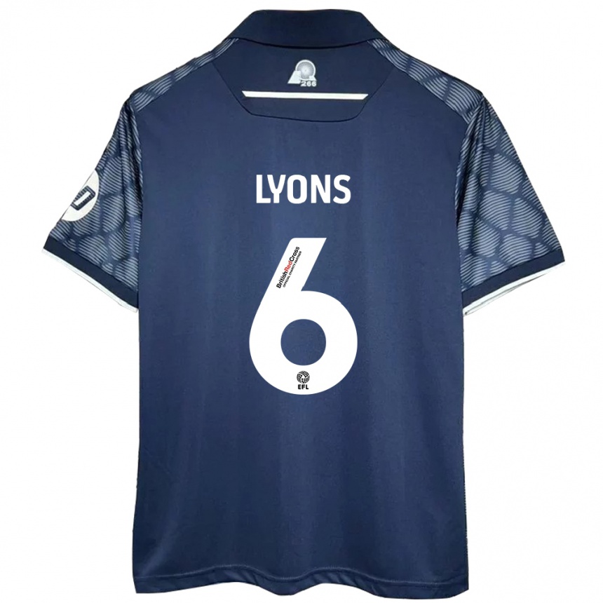 Vaikiškas Lauryn Lyons #6 Juoda Išvykos Marškinėliai 2024/25 T-Shirt