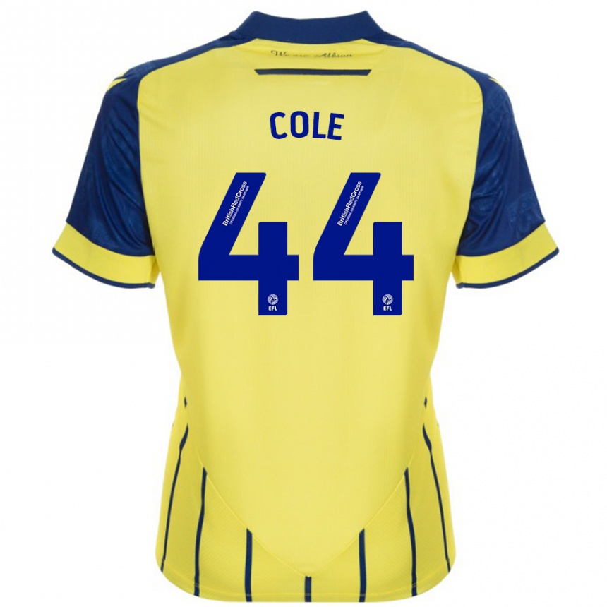 Vaikiškas Devante Cole #44 Geltona Mėlyna Išvykos Marškinėliai 2024/25 T-Shirt