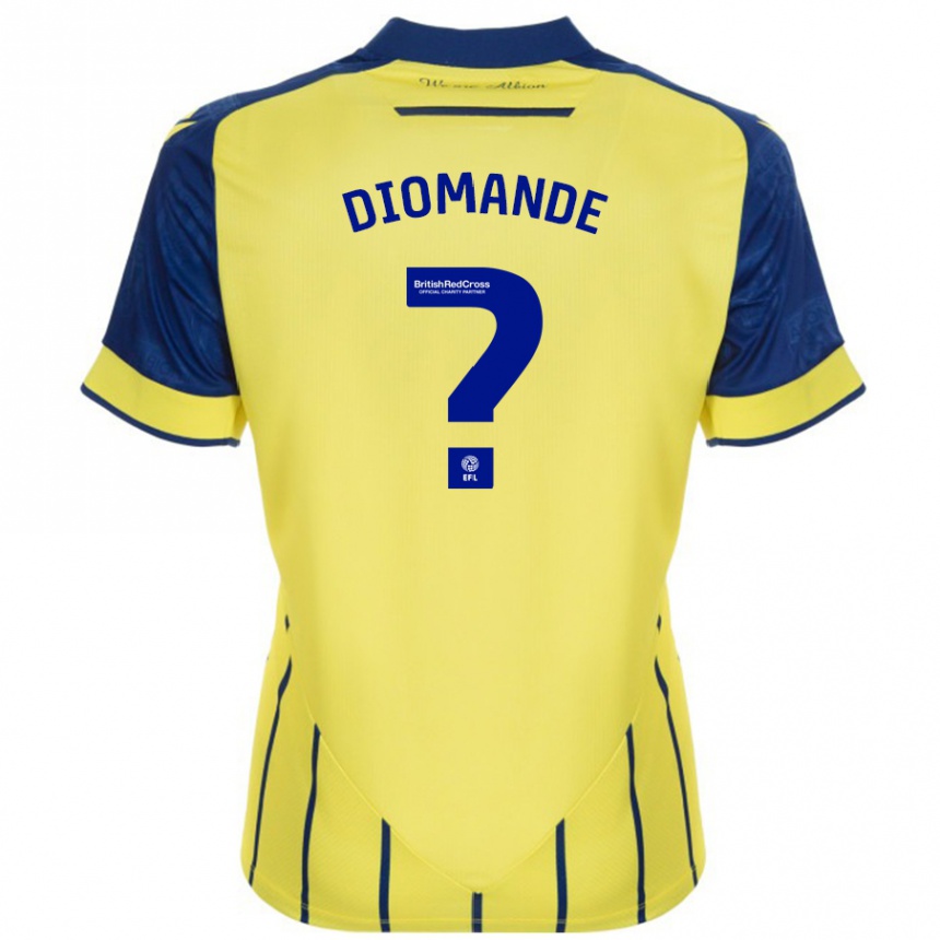 Vaikiškas Muhamed Diomande #0 Geltona Mėlyna Išvykos Marškinėliai 2024/25 T-Shirt