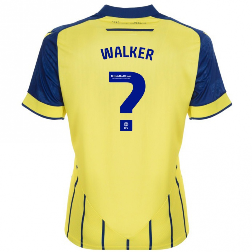 Vaikiškas Adriel Walker #0 Geltona Mėlyna Išvykos Marškinėliai 2024/25 T-Shirt