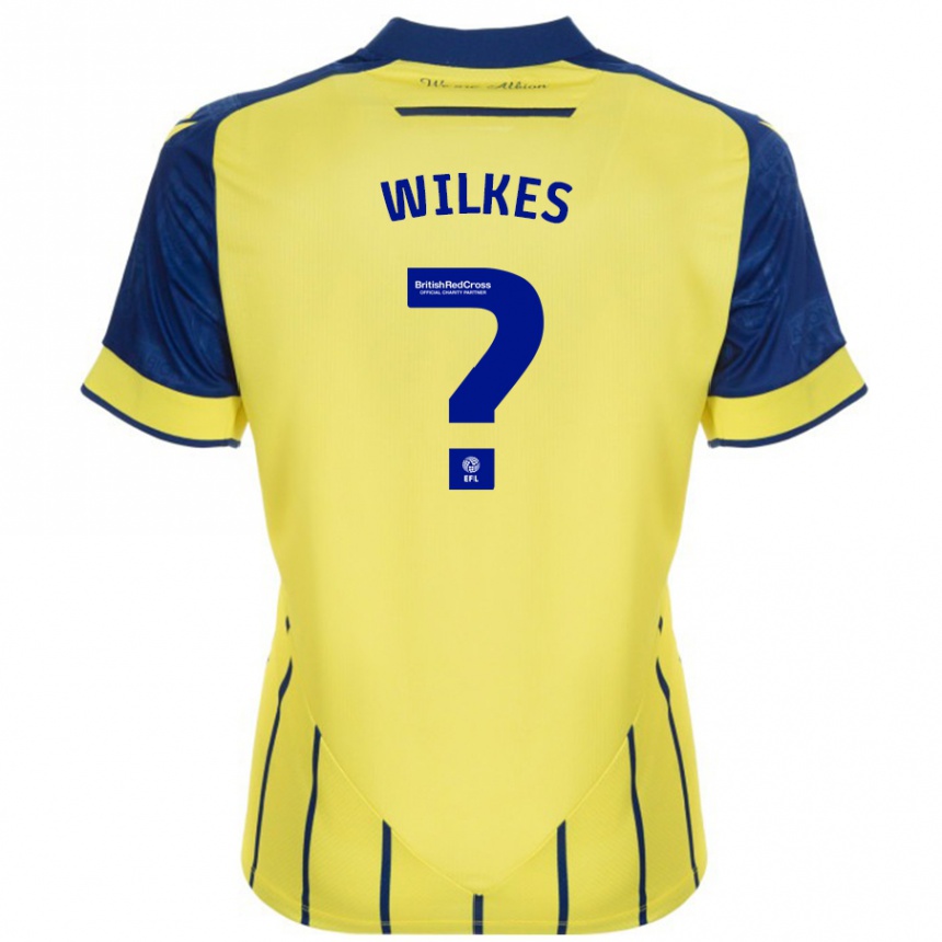 Vaikiškas Liam Wilkes #0 Geltona Mėlyna Išvykos Marškinėliai 2024/25 T-Shirt