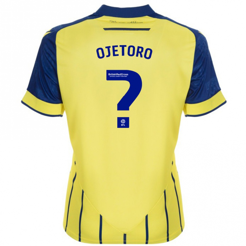 Vaikiškas Wahab Ojetoro #0 Geltona Mėlyna Išvykos Marškinėliai 2024/25 T-Shirt