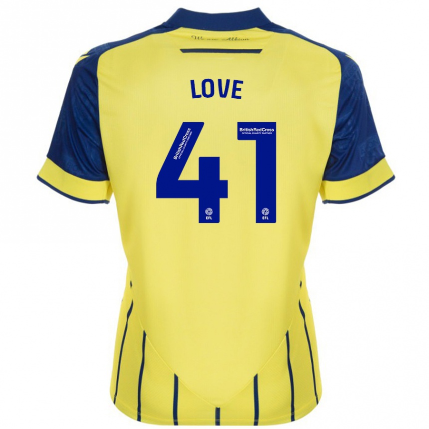 Vaikiškas Layton Love #41 Geltona Mėlyna Išvykos Marškinėliai 2024/25 T-Shirt