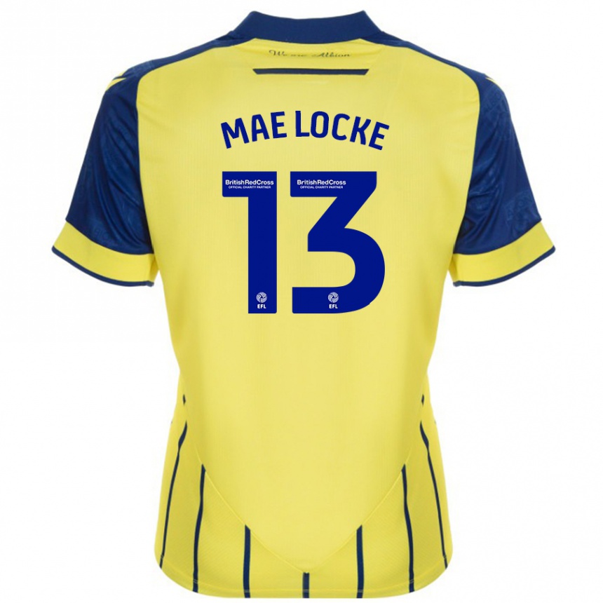 Vaikiškas Ellie Mae Locke #13 Geltona Mėlyna Išvykos Marškinėliai 2024/25 T-Shirt