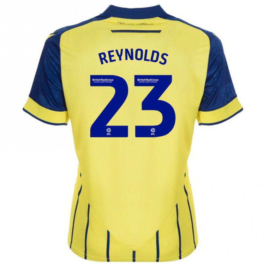 Vaikiškas Taylor Reynolds #23 Geltona Mėlyna Išvykos Marškinėliai 2024/25 T-Shirt