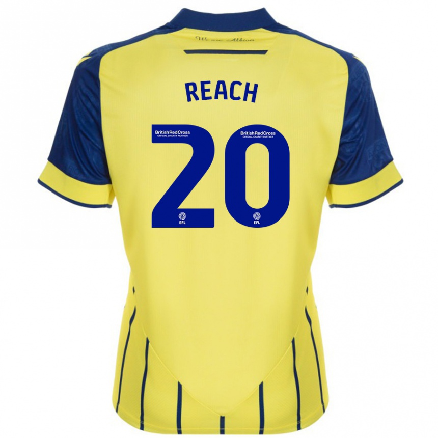 Vaikiškas Adam Reach #20 Geltona Mėlyna Išvykos Marškinėliai 2024/25 T-Shirt