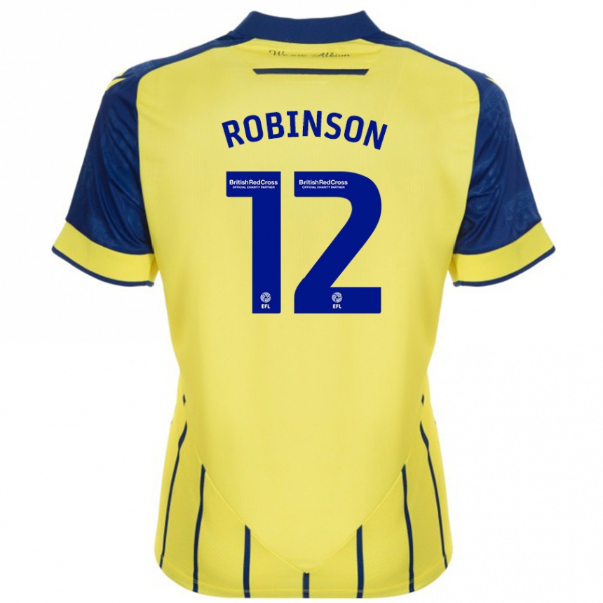 Vaikiškas Leanne Robinson #12 Geltona Mėlyna Išvykos Marškinėliai 2024/25 T-Shirt