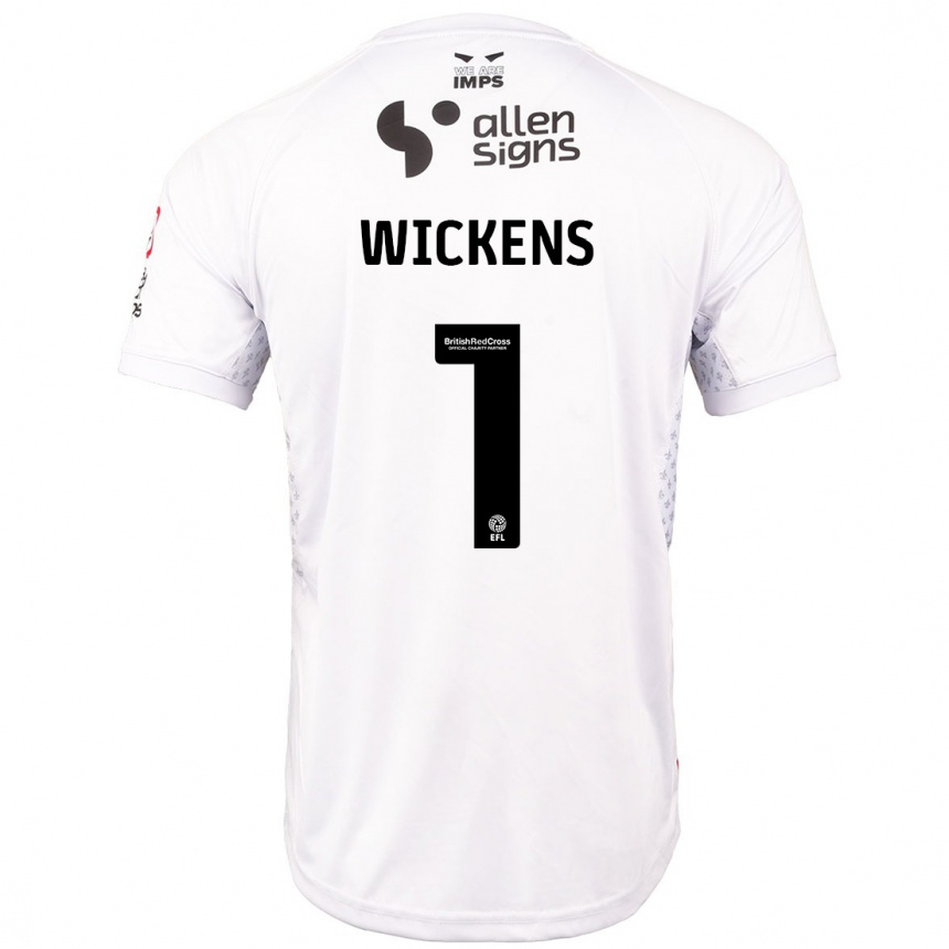 Vaikiškas George Wickens #1 Raudona Balta Išvykos Marškinėliai 2024/25 T-Shirt