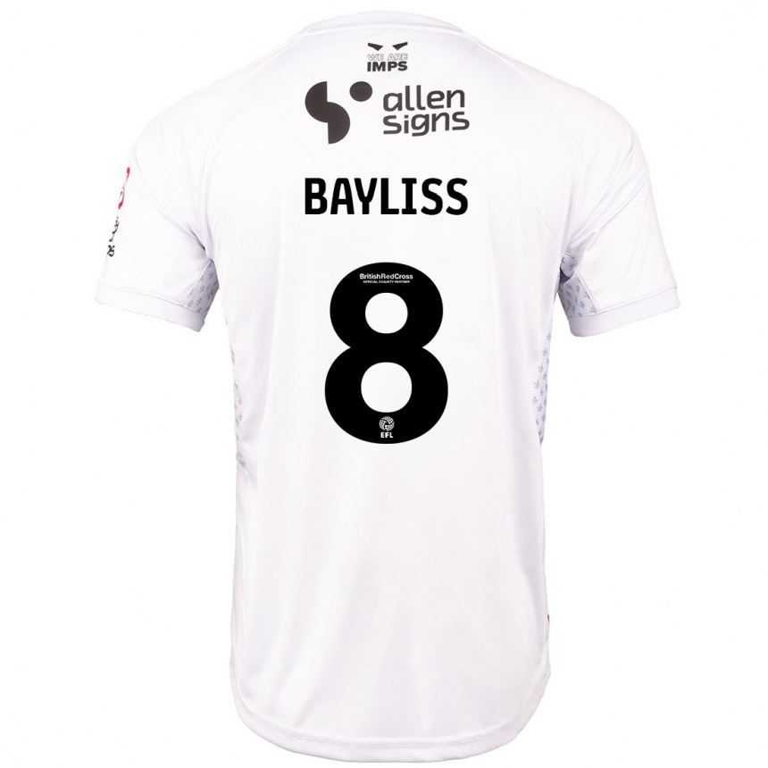 Vaikiškas Tom Bayliss #8 Raudona Balta Išvykos Marškinėliai 2024/25 T-Shirt