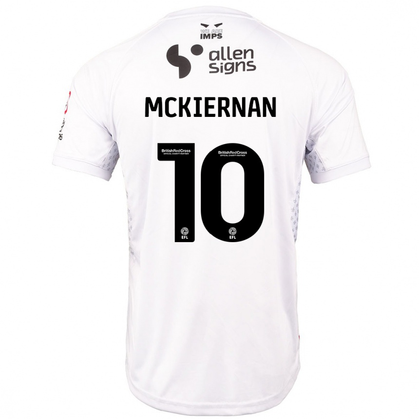 Vaikiškas Jj Mckiernan #10 Raudona Balta Išvykos Marškinėliai 2024/25 T-Shirt