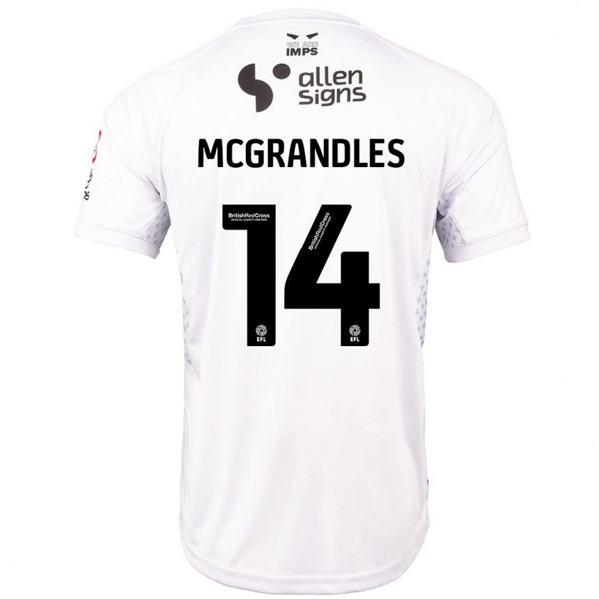 Vaikiškas Conor Mcgrandles #14 Raudona Balta Išvykos Marškinėliai 2024/25 T-Shirt