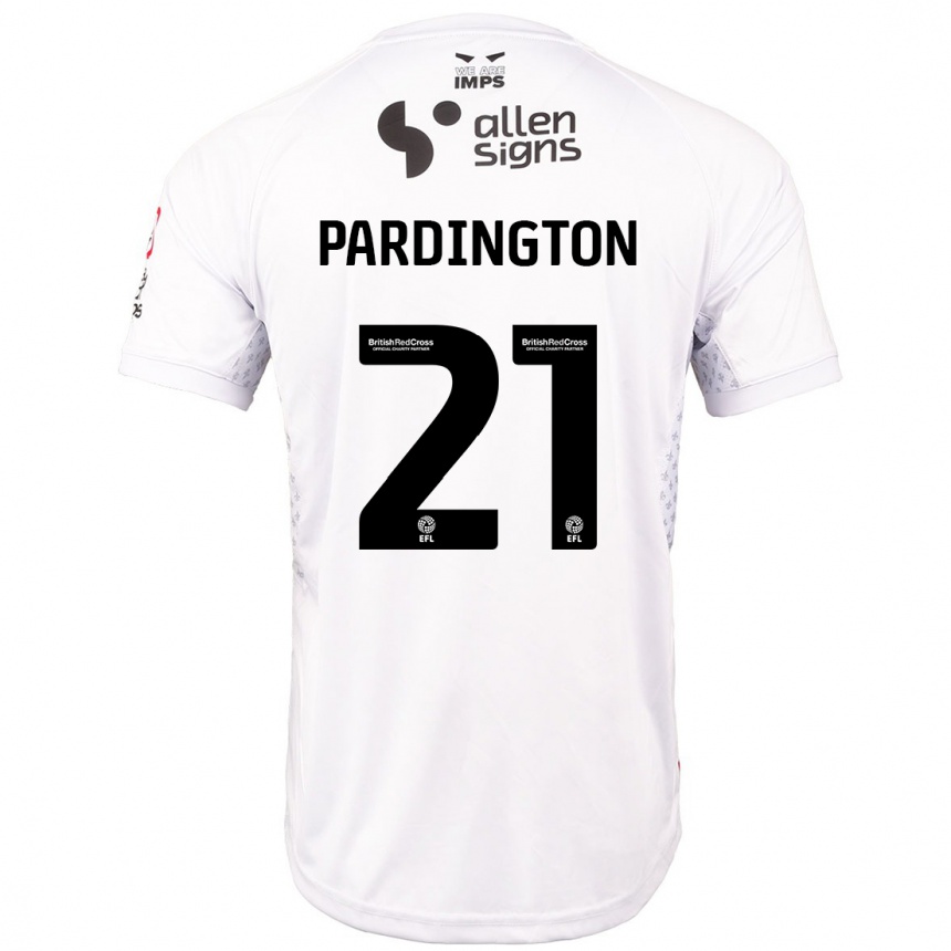 Vaikiškas Jamie Pardington #21 Raudona Balta Išvykos Marškinėliai 2024/25 T-Shirt