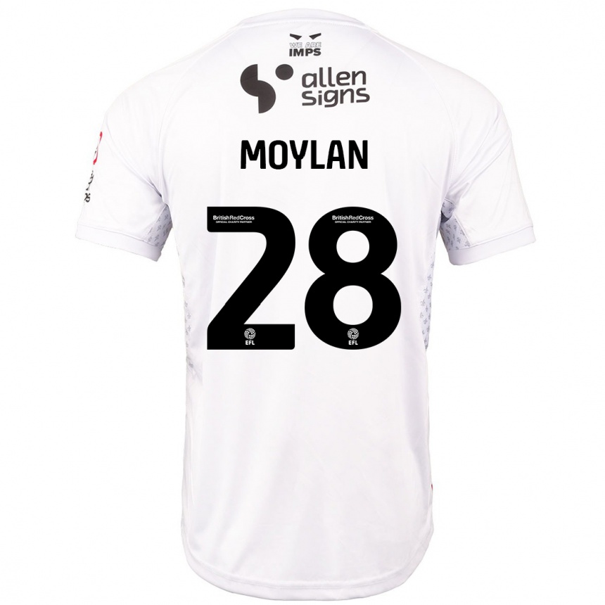 Vaikiškas Jack Moylan #28 Raudona Balta Išvykos Marškinėliai 2024/25 T-Shirt