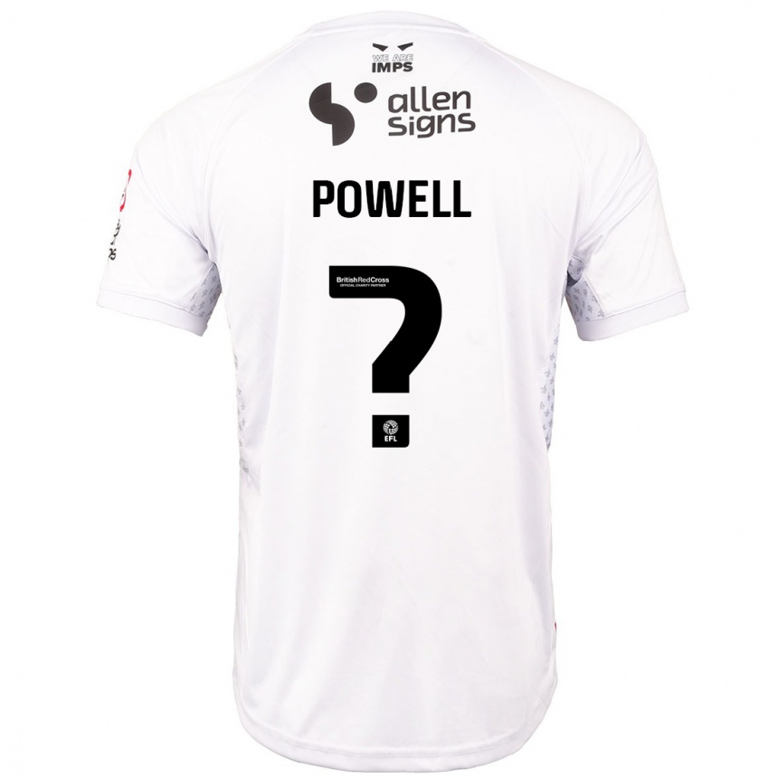 Vaikiškas Darryl Powell #0 Raudona Balta Išvykos Marškinėliai 2024/25 T-Shirt