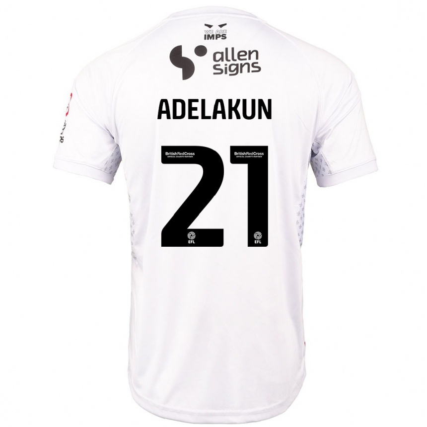 Vaikiškas Hakeeb Adelakun #21 Raudona Balta Išvykos Marškinėliai 2024/25 T-Shirt