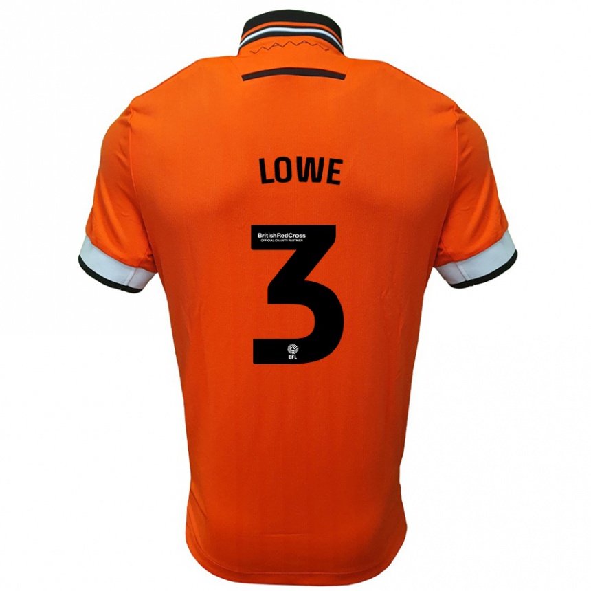 Vaikiškas Max Lowe #3 Oranžinė Balta Išvykos Marškinėliai 2024/25 T-Shirt