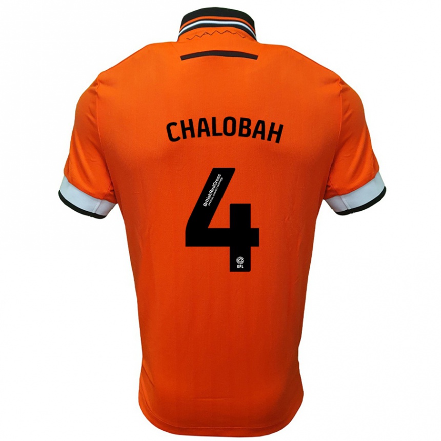 Vaikiškas Nathaniel Chalobah #4 Oranžinė Balta Išvykos Marškinėliai 2024/25 T-Shirt