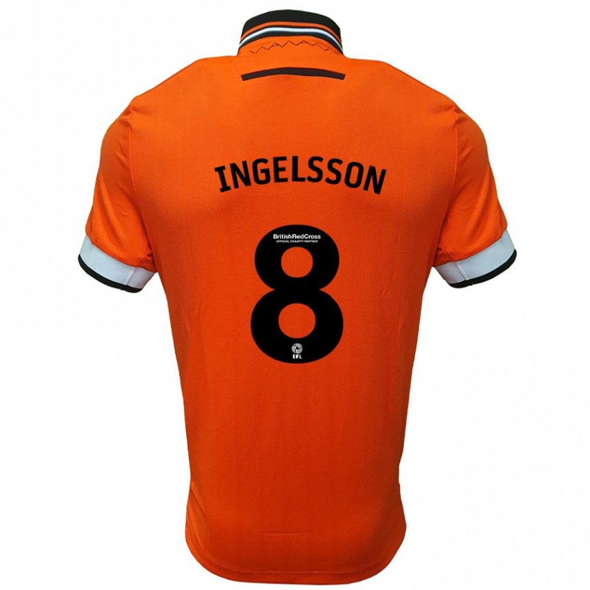 Vaikiškas Svante Ingelsson #8 Oranžinė Balta Išvykos Marškinėliai 2024/25 T-Shirt