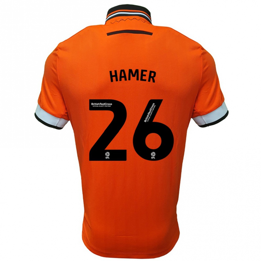 Vaikiškas Ben Hamer #26 Oranžinė Balta Išvykos Marškinėliai 2024/25 T-Shirt