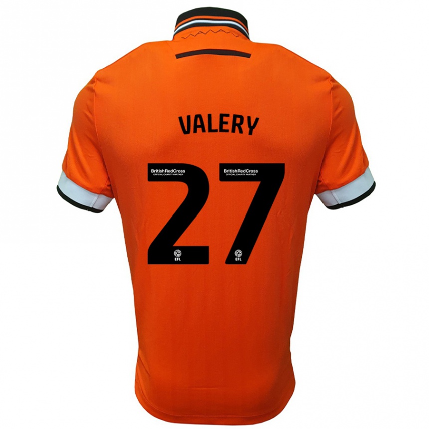 Vaikiškas Yan Valery #27 Oranžinė Balta Išvykos Marškinėliai 2024/25 T-Shirt