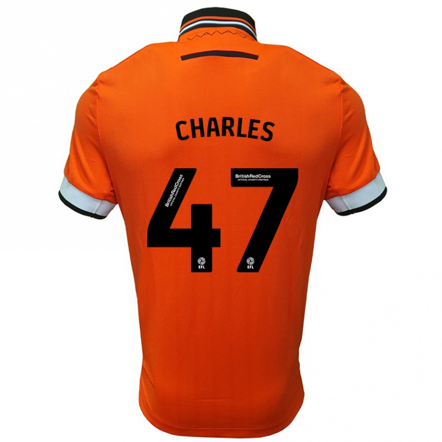 Vaikiškas Pierce Charles #47 Oranžinė Balta Išvykos Marškinėliai 2024/25 T-Shirt