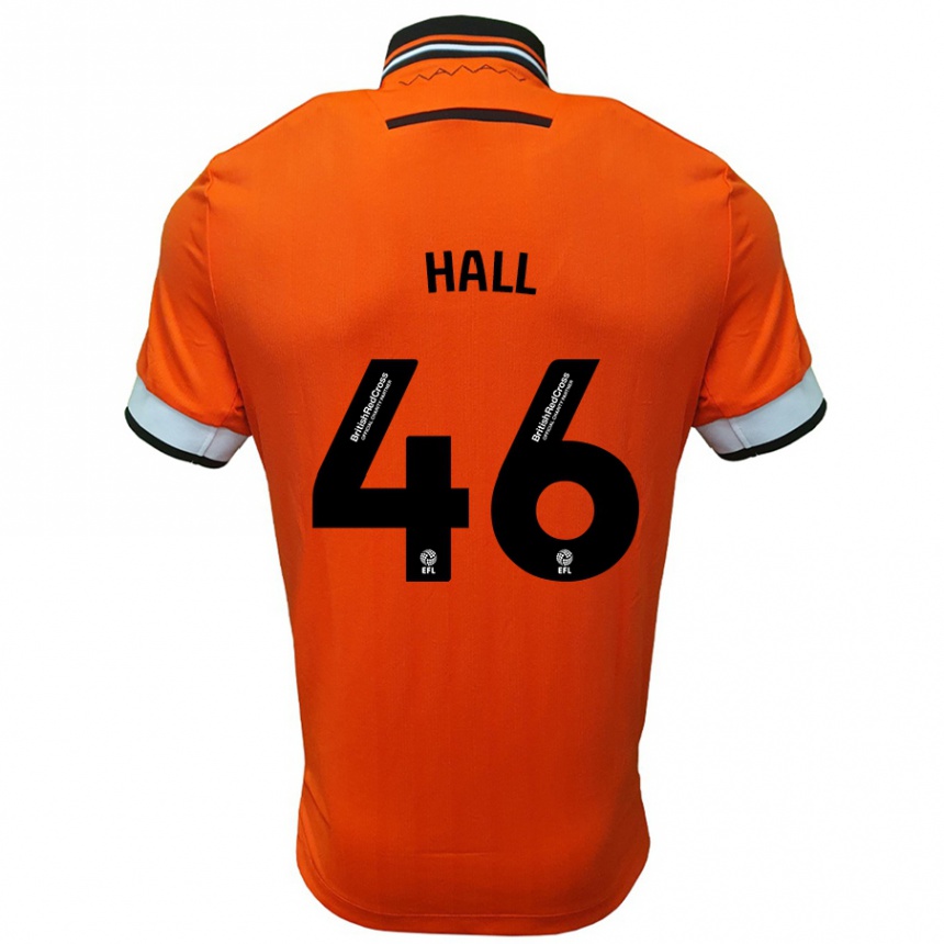 Vaikiškas Jack Hall #46 Oranžinė Balta Išvykos Marškinėliai 2024/25 T-Shirt