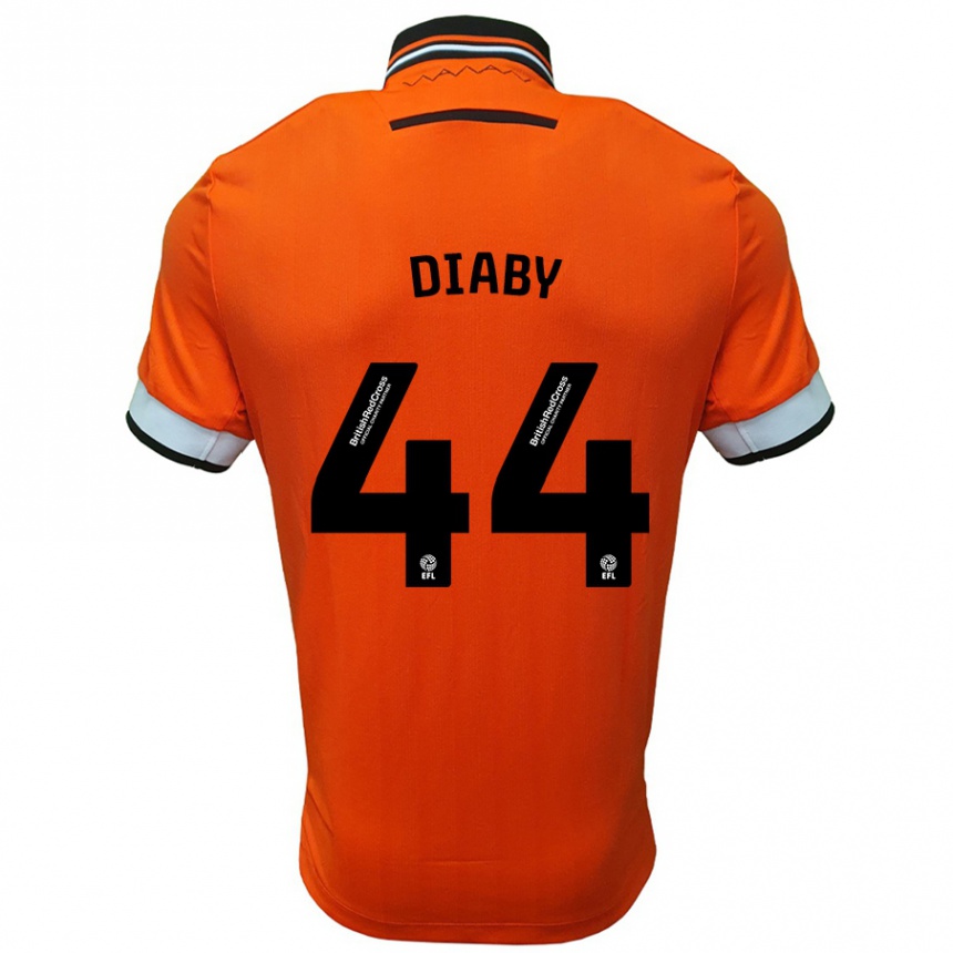 Vaikiškas Momo Diaby #44 Oranžinė Balta Išvykos Marškinėliai 2024/25 T-Shirt