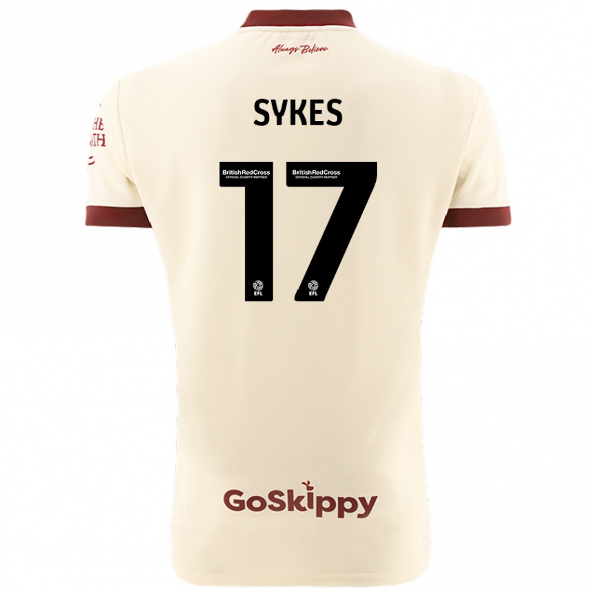 Vaikiškas Mark Sykes #17 Kreminė Balta Išvykos Marškinėliai 2024/25 T-Shirt