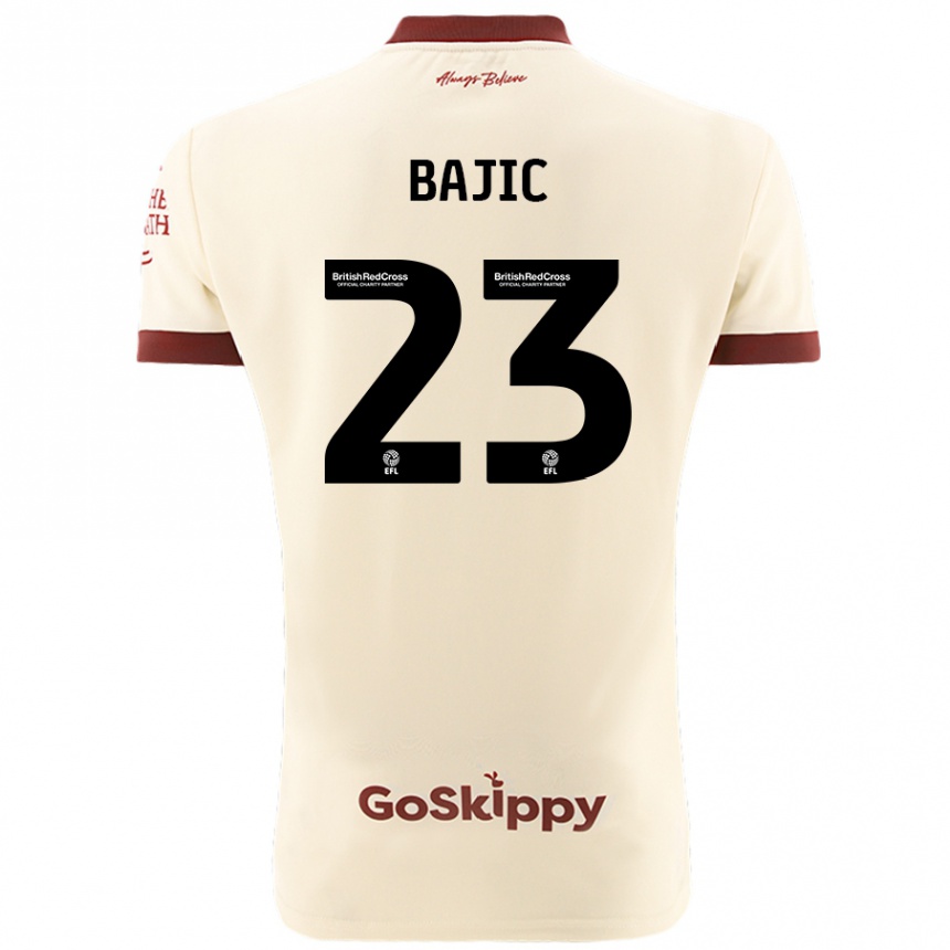 Vaikiškas Stefan Bajic #23 Kreminė Balta Išvykos Marškinėliai 2024/25 T-Shirt