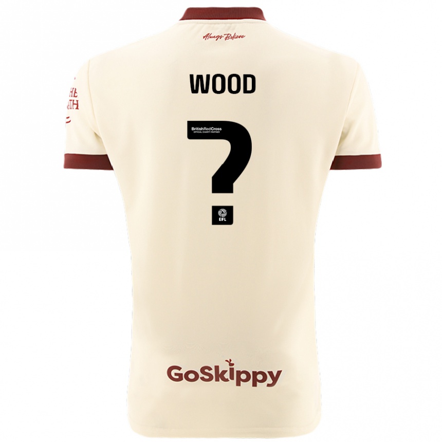 Vaikiškas Callum Wood #0 Kreminė Balta Išvykos Marškinėliai 2024/25 T-Shirt