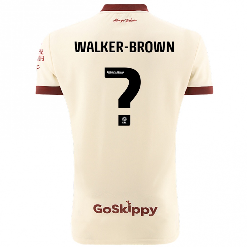 Vaikiškas Rushon Walker-Brown #0 Kreminė Balta Išvykos Marškinėliai 2024/25 T-Shirt