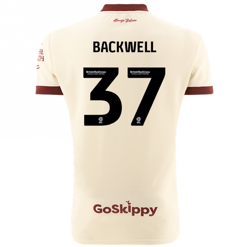 Vaikiškas Tommy Backwell #37 Kreminė Balta Išvykos Marškinėliai 2024/25 T-Shirt