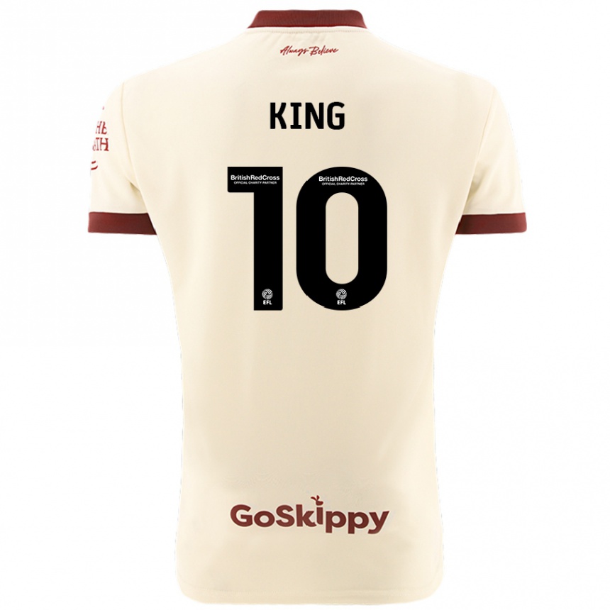 Vaikiškas Andy King #10 Kreminė Balta Išvykos Marškinėliai 2024/25 T-Shirt