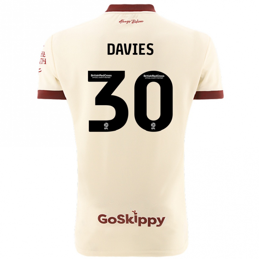 Vaikiškas Yasmin Davies #30 Kreminė Balta Išvykos Marškinėliai 2024/25 T-Shirt