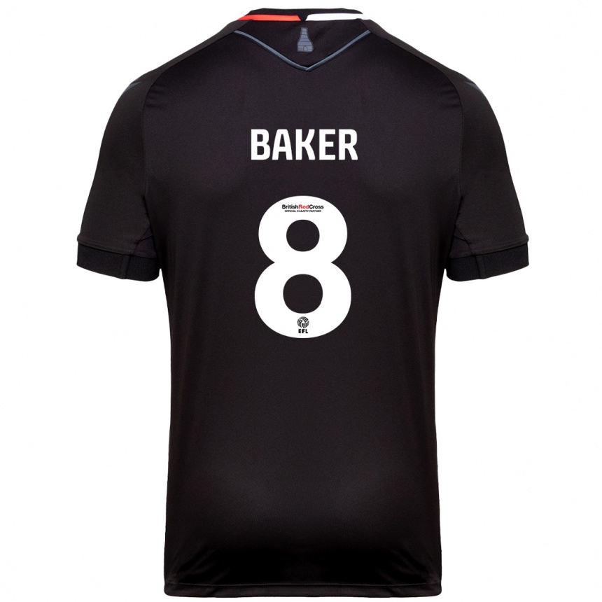 Vaikiškas Lewis Baker #8 Juoda Išvykos Marškinėliai 2024/25 T-Shirt