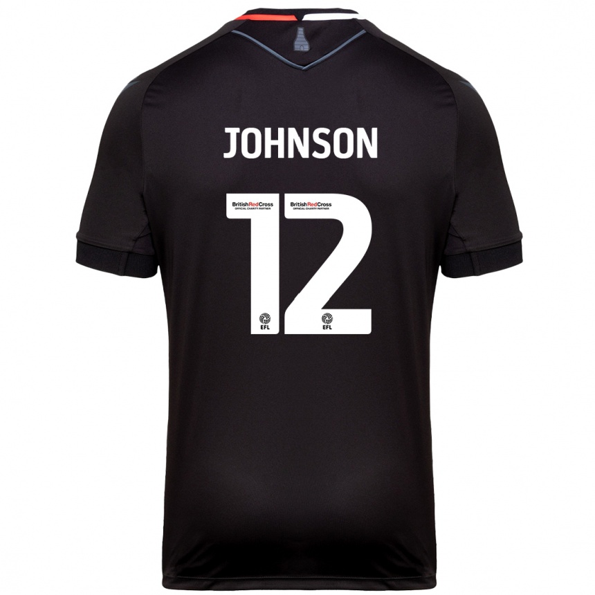 Vaikiškas Daniel Johnson #12 Juoda Išvykos Marškinėliai 2024/25 T-Shirt