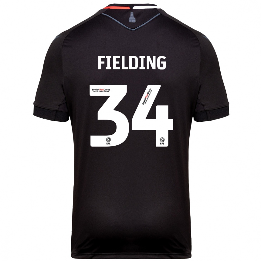 Vaikiškas Frank Fielding #34 Juoda Išvykos Marškinėliai 2024/25 T-Shirt