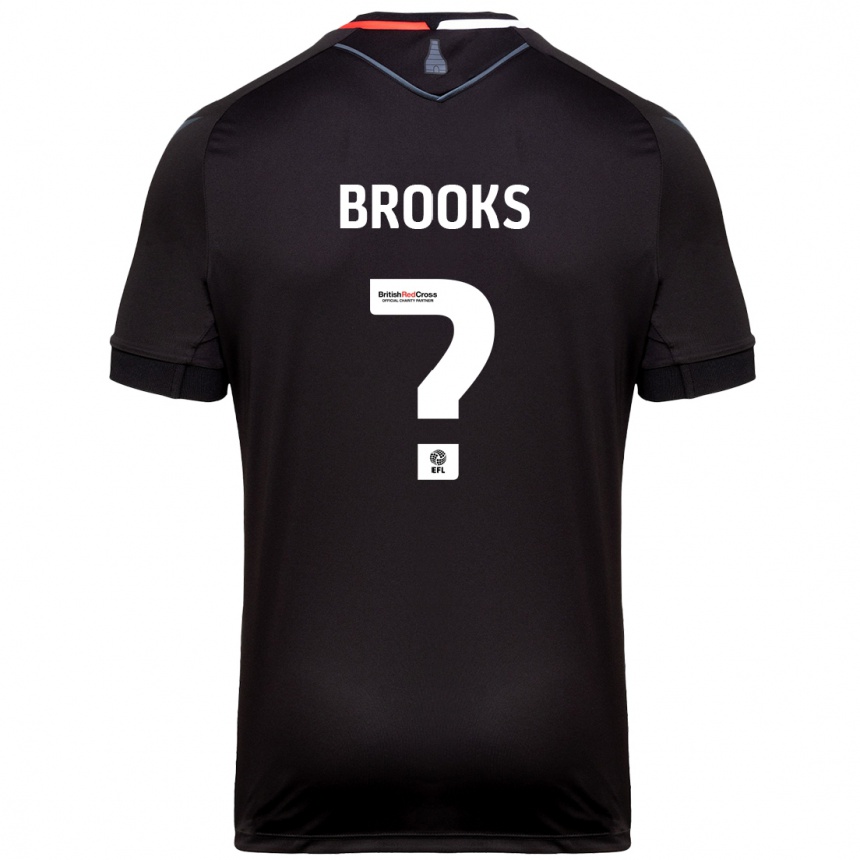 Vaikiškas Alfie Brooks #0 Juoda Išvykos Marškinėliai 2024/25 T-Shirt