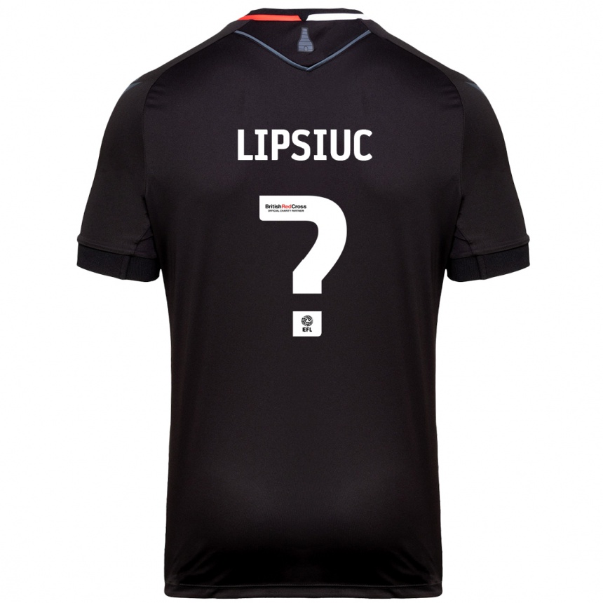 Vaikiškas Darius Lipsiuc #0 Juoda Išvykos Marškinėliai 2024/25 T-Shirt