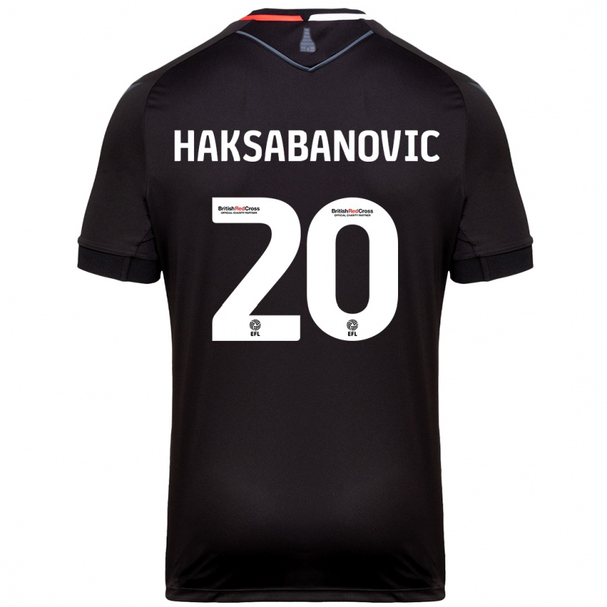 Vaikiškas Sead Hakšabanović #20 Juoda Išvykos Marškinėliai 2024/25 T-Shirt