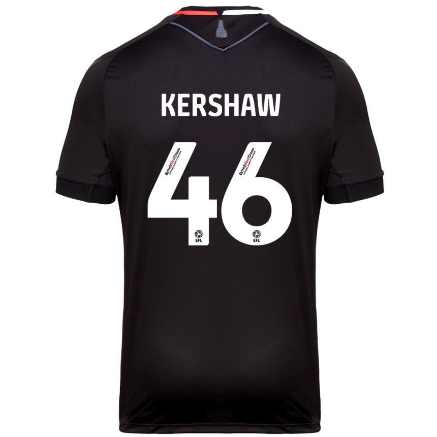 Vaikiškas Ben Kershaw #46 Juoda Išvykos Marškinėliai 2024/25 T-Shirt