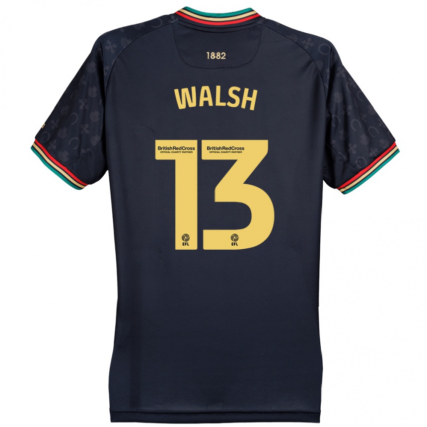 Vaikiškas Joe Walsh #13 Tamsiai Tamsiai Mėlyna Išvykos Marškinėliai 2024/25 T-Shirt