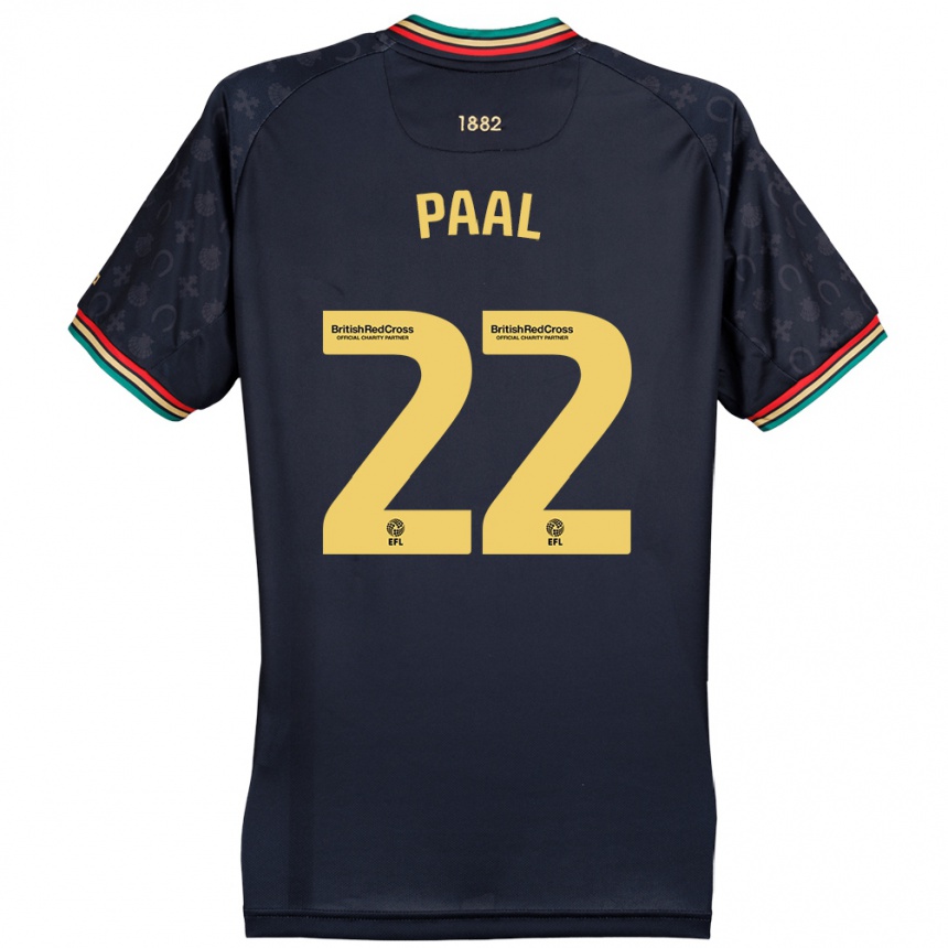 Vaikiškas Kenneth Paal #22 Tamsiai Tamsiai Mėlyna Išvykos Marškinėliai 2024/25 T-Shirt