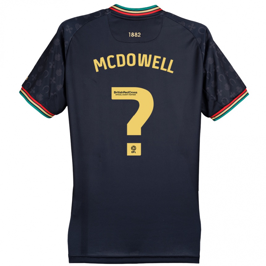 Vaikiškas Jack Mcdowell #0 Tamsiai Tamsiai Mėlyna Išvykos Marškinėliai 2024/25 T-Shirt