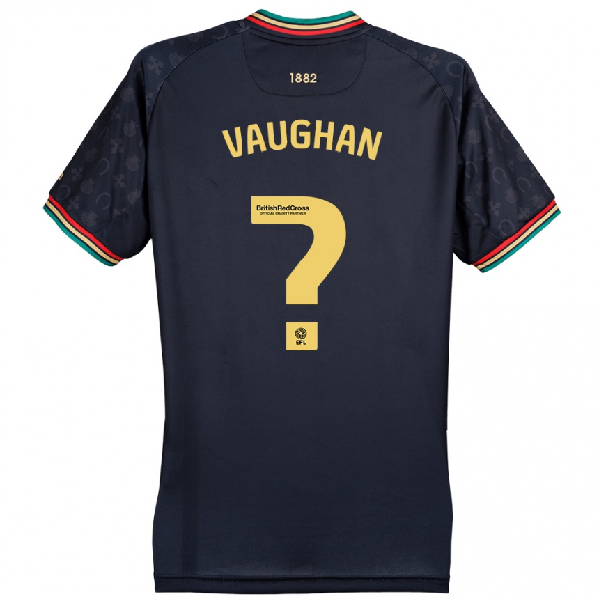 Vaikiškas Rohan Vaughan #0 Tamsiai Tamsiai Mėlyna Išvykos Marškinėliai 2024/25 T-Shirt