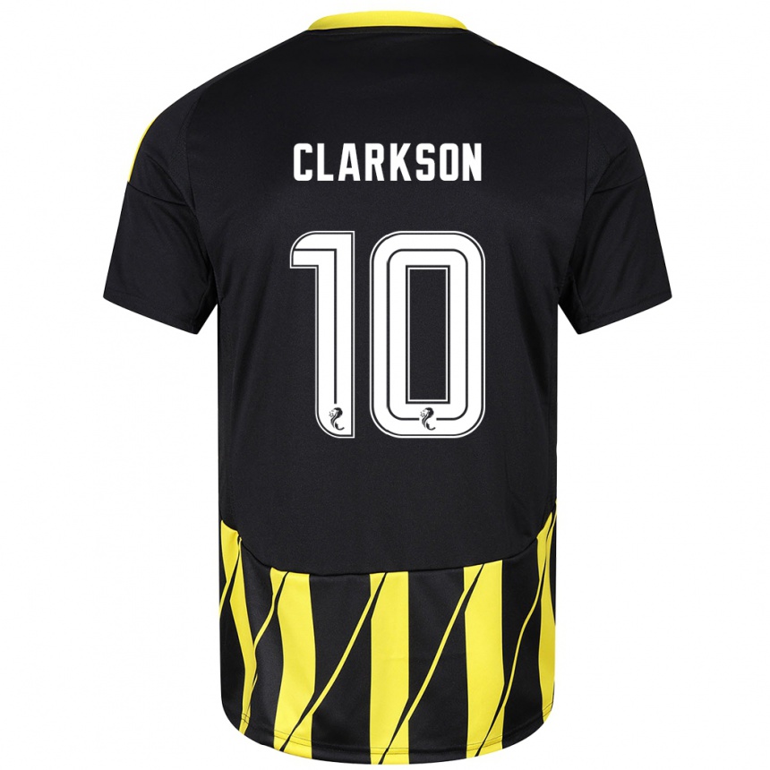 Vaikiškas Leighton Clarkson #10 Juoda Geltona Išvykos Marškinėliai 2024/25 T-Shirt