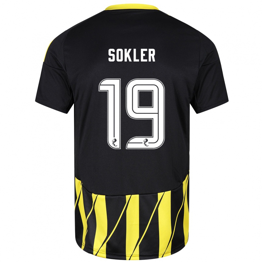 Vaikiškas Ester Sokler #19 Juoda Geltona Išvykos Marškinėliai 2024/25 T-Shirt